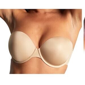 Panache bra 7320 Porcelain Elan Moulded Strapless size 32E 32DD MISSING STRAPS